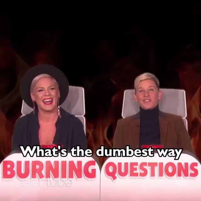 MUST WATCH: @Pink explains the dumbest way she's ever hurt herself and I can't stop laughing. (via @TheEllenShow)