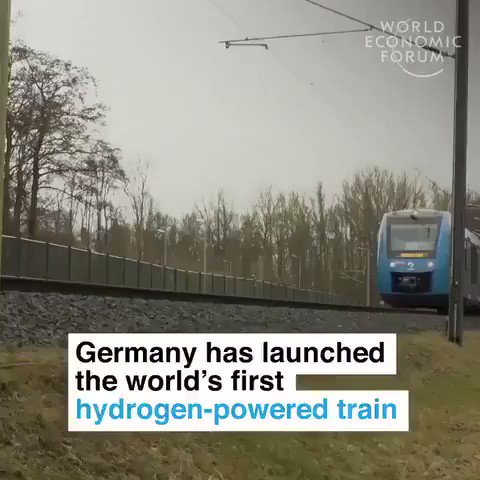 Germany just launched the world's first hydrogen-powered train. It emits nothing but water and steam!
We have solutions to the #climate crisis. Time to implement them. @JustinTrudeau
#ActOnClimate #climatechange #tech #Sustainability #greenenergy #transportation
