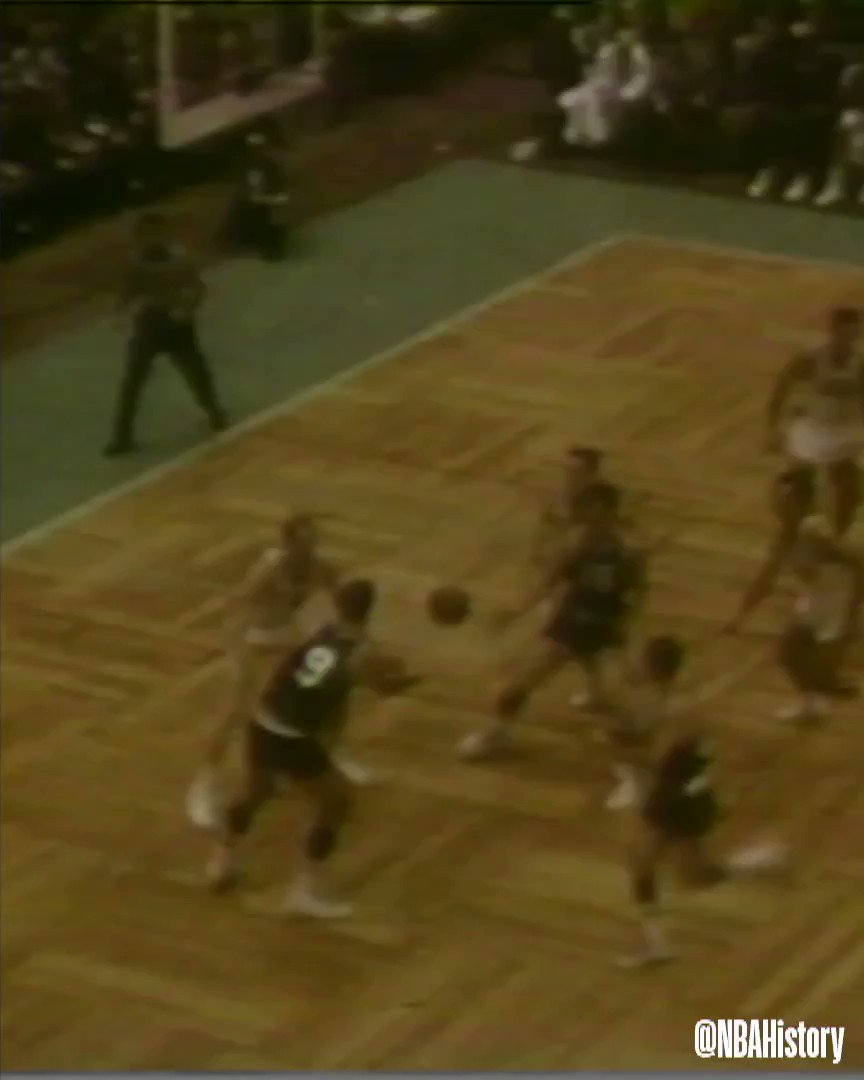 1957 @NBAAllStar... Bill Sharman tosses in a FULLCOURT shot! #NBAAllStar
