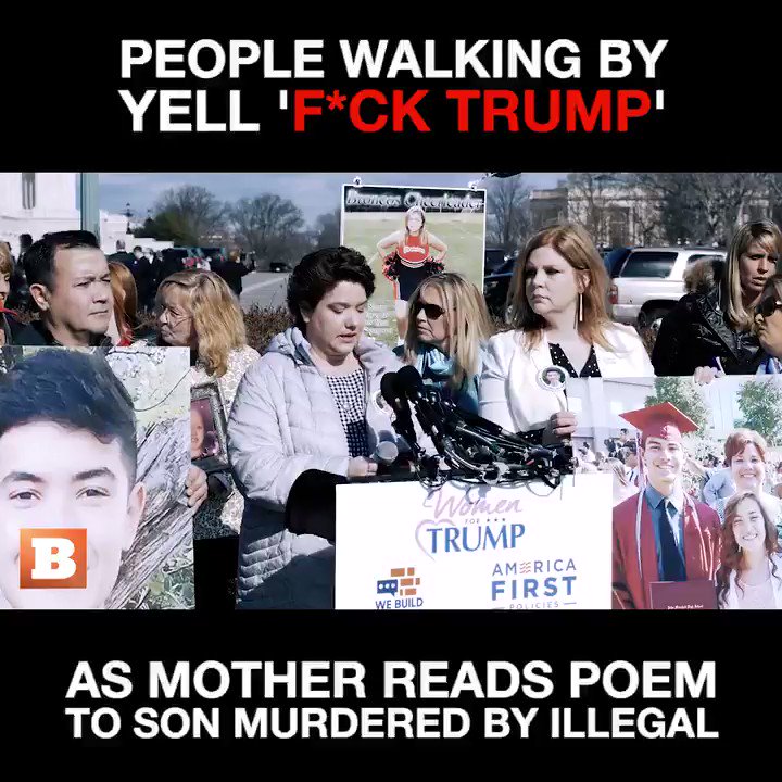 💔This is heartbreaking 💔
Mother reads Poem about her son being killed by an illegal
& the audacity: F **k Trump
Where has compassion & respect gone? Honestly I’m sick of what our country has become; a Nation who no longer regards human life or laws 😢