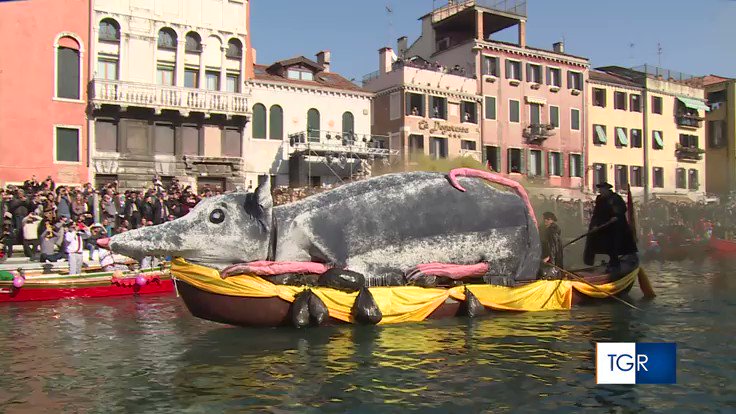 Al #CarnevaleDiVenezia è esplosa la festa.
Ieri sera in 12.000 per la prima festa sull'acqua. Oggi corteo in Canal Grande con lo scoppio della pantegana #IoSeguoTgr