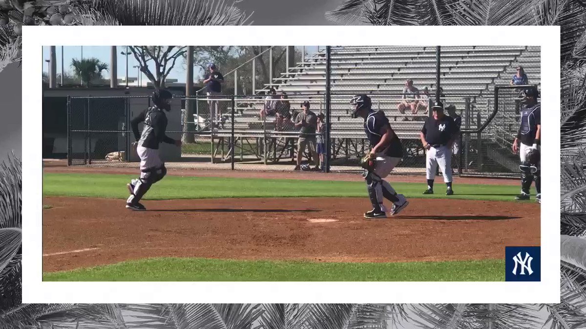 Catching some catcher drills with π¦ & π£ββοΈ. β at George M. Steinbrenner Field
