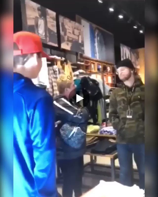 Trump Derangement Syndrome is real. A Vans store employee at Oak Park Mall, Kansas told a 14-year-old "f*ck you" for wearing a MAGA hat. Let's get him fired.