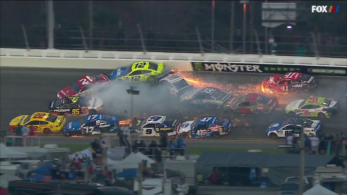 A monster of a wreck at the #Daytona500