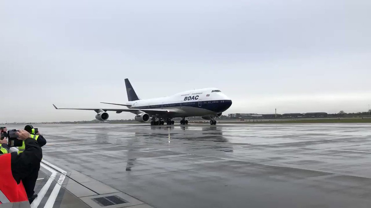 It's been over 40 years since any of our 747s wore this livery, @BoeingAirplanes how does she look? #BOAC #BA100