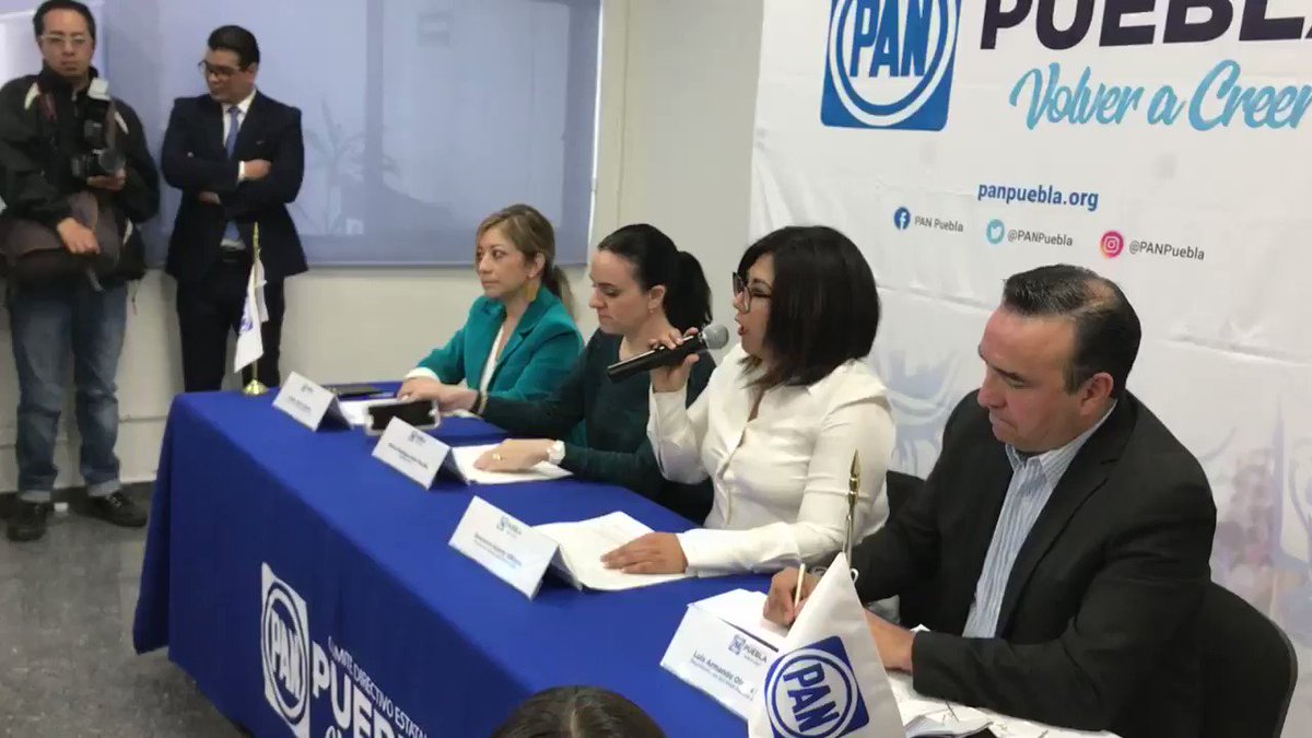 Ahora el @PANPUEBLA acusa que se avecina una “elección de estado”; advierte la dirigente @GenovevaHuerta que no lo van a permitir y critica la inexperiencia de los gobiernos municipales de @MorenaEnPuebla. || @e_consulta @periodistasoy