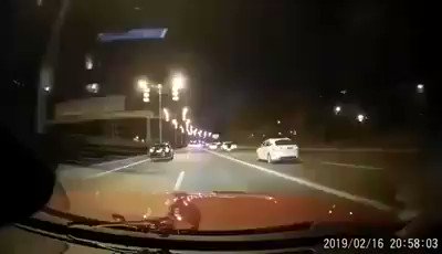 A dashcam recorded the accident where the car that is recording didn't manage to stop on time and hit a police bike from behind
The policeman cartoonish reaction, lol