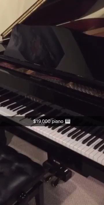 My cheap $25,690.00 piano 🎹 so huge almost the size of a car. it would’ve been $19,900 but I add the self ghost 👻 play system. #piano