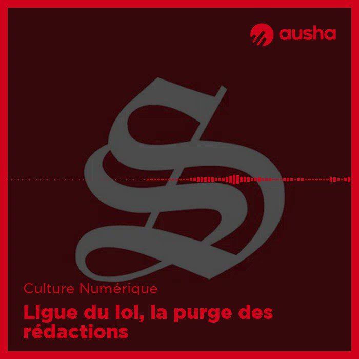 Nouvel épisode de Culture Numérique
Un format court qui rebondit sur l’actualité
Aujourd’hui on parle de la « Ligue du LOL »
Sur vos plateformes :
Spotify : http://spoti.fi/2GxfwB7
iTunes : http://apple.co/2SN8YVI
Deezer : http://bit.ly/2IxR1p8
Ausha : http://bit.ly/2Eiz4XN