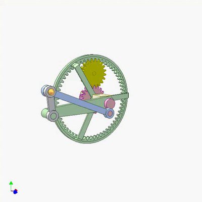 Gear and Linkage for Drafting a Square