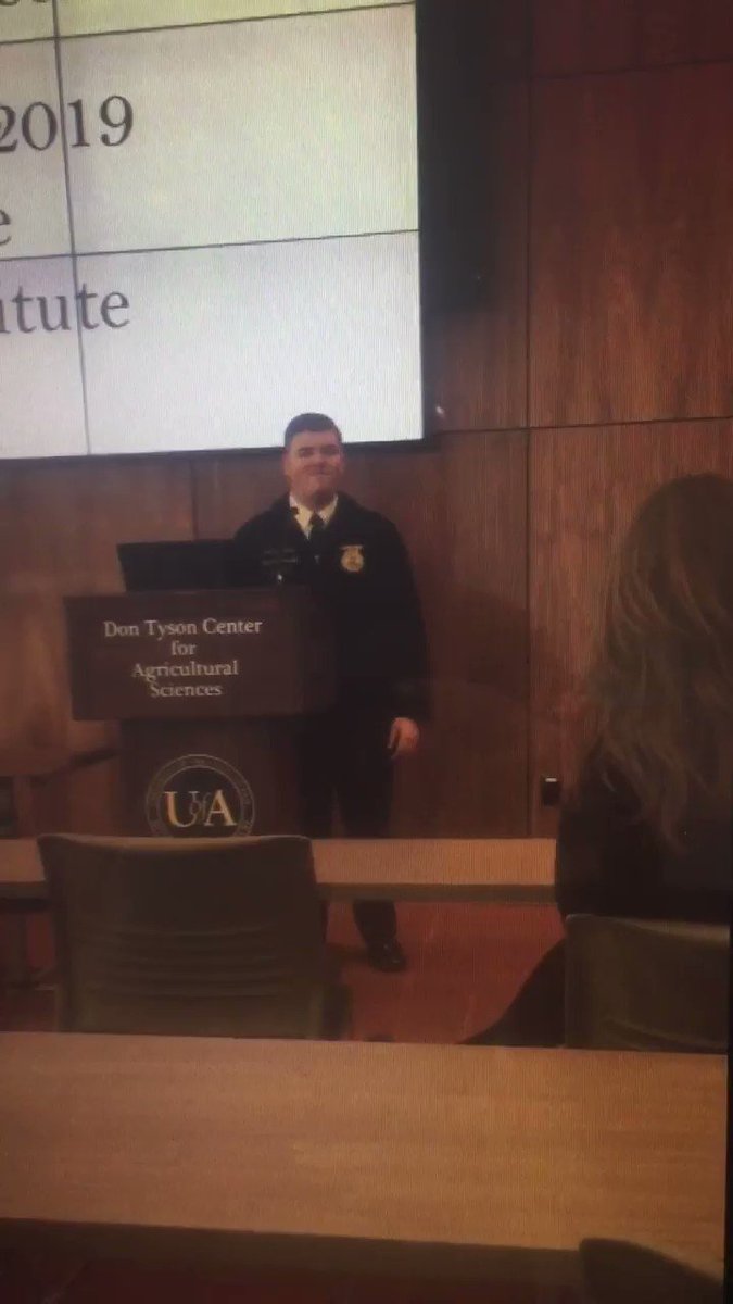 #UARK & our Dept of Agricultural Education, Communications & Technology hosting World Food Prize Arkansas Youth Institute today. Zach Andrews, #AECT major & past participant, shared this.
#agriculture #FoodSecurity #ChangeTheWorld @WorldFoodPrize @ArkansasFFA