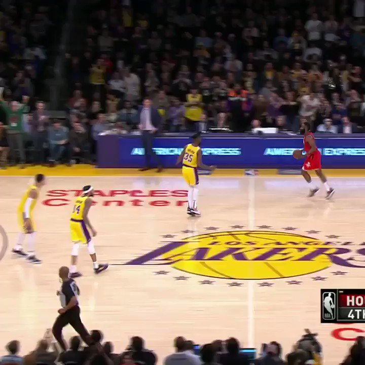 LeBron draws a charge on James Harden in crunch time of a 6-point game to foul him out.