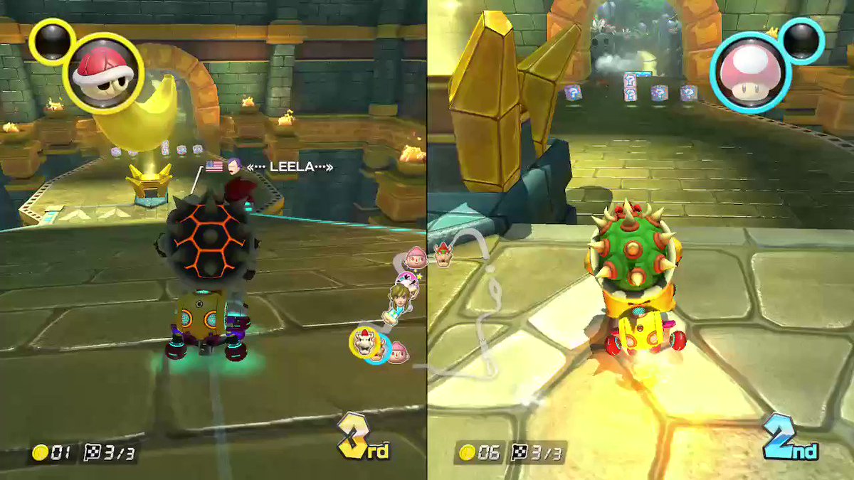 My wife (on the right) and I are pretty good at #Teamwork. #MK8D #NintendoSwitch