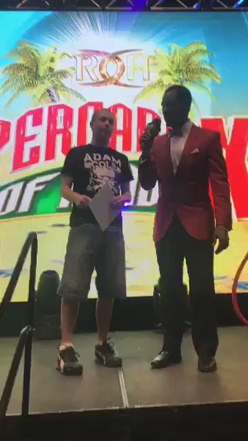 Found this gem!! This is when I was interviewed on the stage by @blklkp at @ringofhonor Supercard a couple of years ago at my first show. I’m ready to be back at my first show since that at the Garden!!!