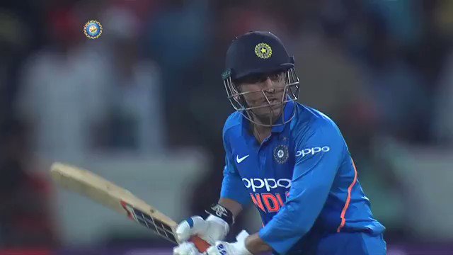 MS Dhoni finishes it off in style.
Kedar Jadhav (81*) and MS Dhoni (59*) hit half-centuries as #TeamIndia win by 6 wickets and take a 1-0 lead in the 5 match ODI series #INDvAUS