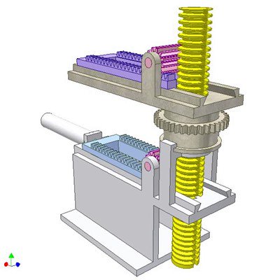 Gear - Rack Drive for Changing Direction of Linear Motion