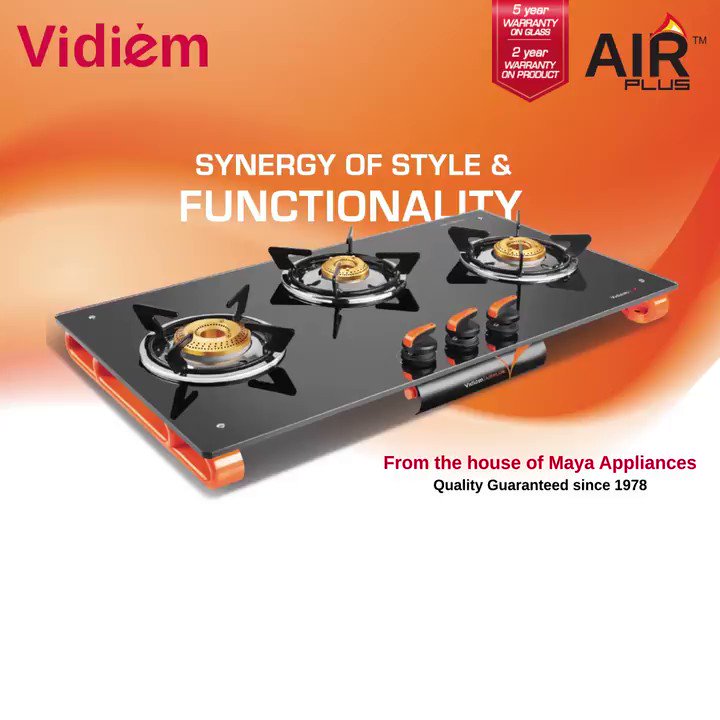 vidiem gas stove 3 burner