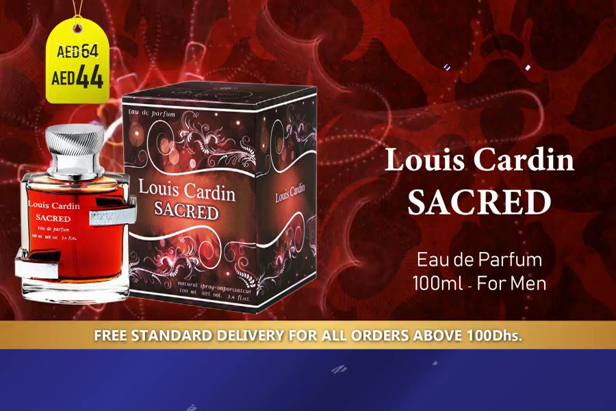 samawa perfumes on X: LOUIS CARDIN SACRED Perfume For Men Eau de Parfum  100 ml For Only AED44.00 Order now! Click here -->    Whatsapp: +971 56 403 0465  Facebook: #samawaglobal.official