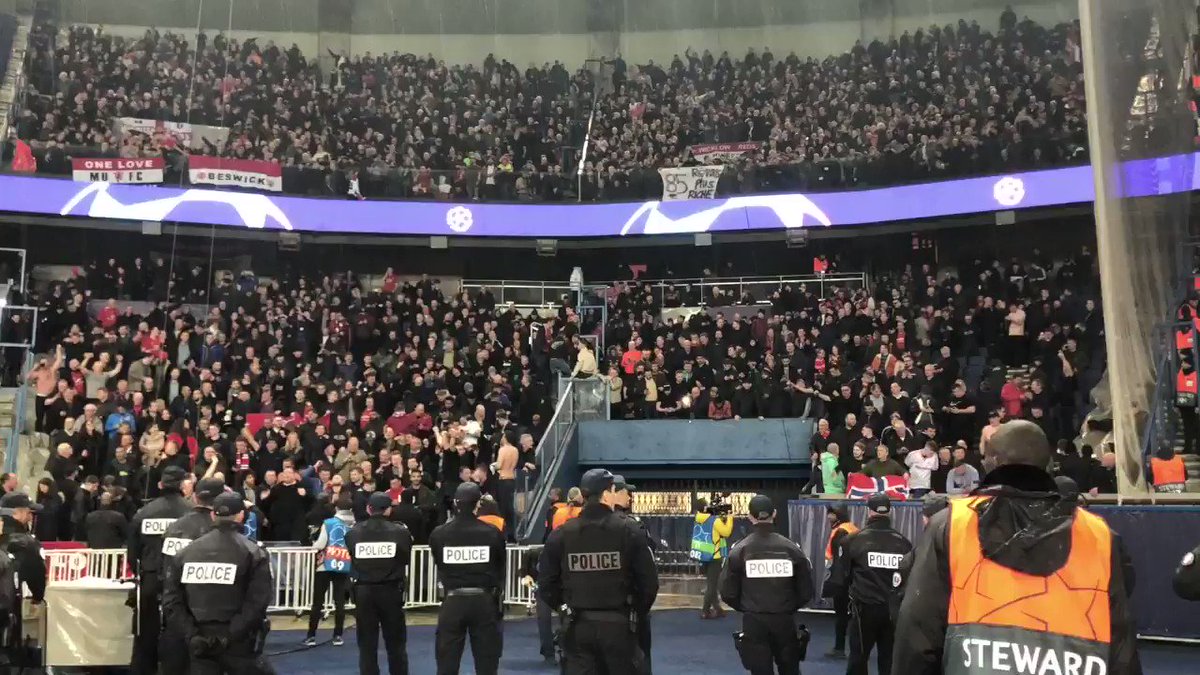 Just found this on my phone from standing in front of the away end in Paris on Weds.