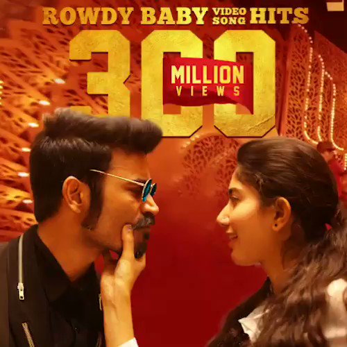 IT'S YOUR LOVE WHICH IS MAKING #ROWDYBABY SPECIAL FOR US! ❤️
#Massive300MViewsForRowdyBaby
@dhanushkraja @Sai_Pallavi92 @thisisysr @PDdancing @AlwaysJani @directormbalaji @vinod_offl @divomovies @RIAZtheboss