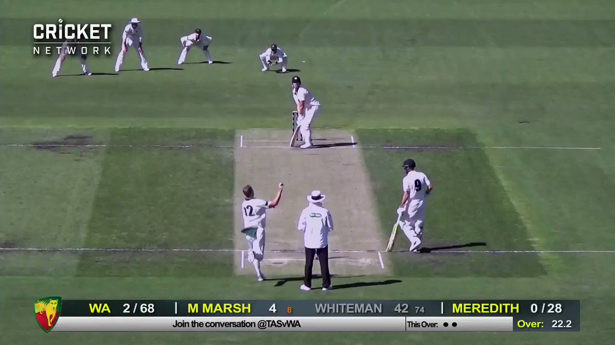 WA skipper Mitch Marsh in great touch against Tassie this morning. Here he is whacking 6 4 4 4 in consecutive balls!
LIVE: https://cricketa.us/Shield1819_27 #SheffieldShield #TASvWA