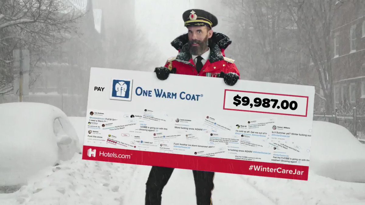 Great f**king news! Over the past month, thousands of f**ks went into the #WinterSwearJar. Today, we’re matching every f**k given and handing ‘em to @OneWarmCoat to provide warm coats to people in need. Thanks for giving a f**k, America. http://bit.ly/2SptwlU #WinterCareJar
