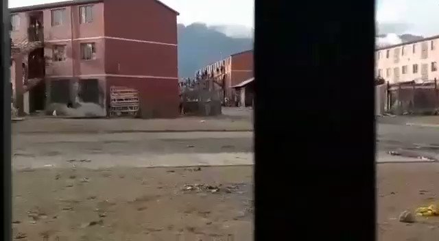 Gang violence yesterday in Riverview Flats Worcester, Western Cape. Apparently happens on daily basis. Total lawlessness. Difficult to even make out what's happening.