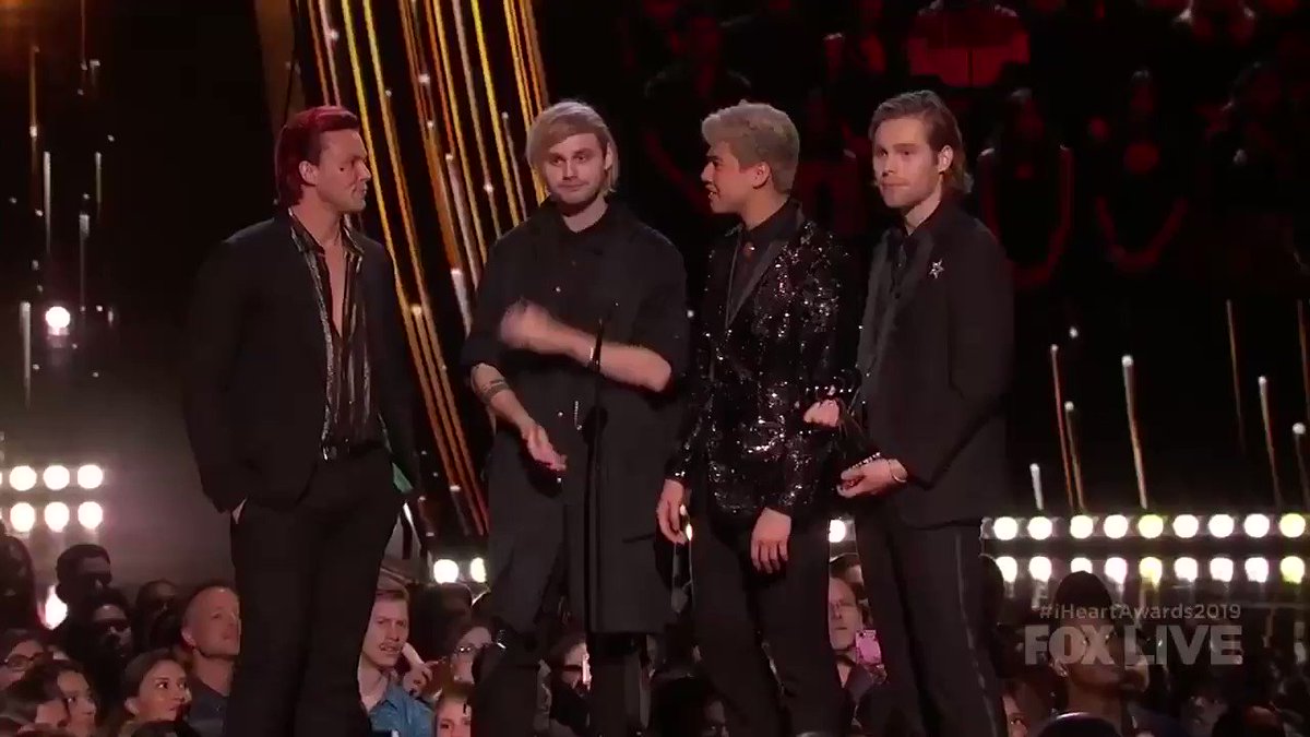 5SOS winning Best Group/Duo at #iHeartAwards2019 !!