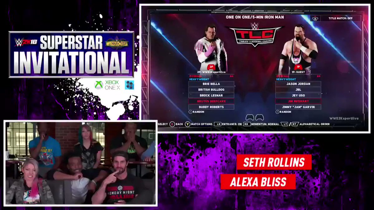 Who remember last year on @UpUpDwnDwn when @AlexaBliss_WWE pick Jim Neidhart and @WWERollins pick John Cena to go against each other in the first round of the WWE 2K18 Superstars Invitational Tournament.
Respect to Alexa for choosing the Anvil.@NatbyNature #RIPJimNeidhart