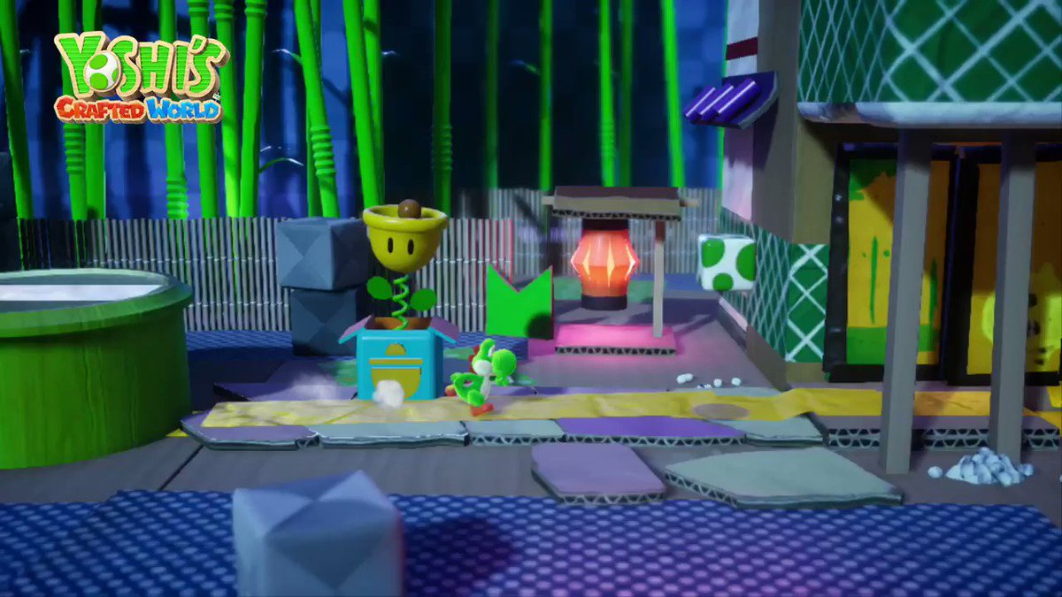 Or how about this cute and dangerous Shy Guy with a knife? Maybe they should stick to what they know…
#YoshisCraftedWorld