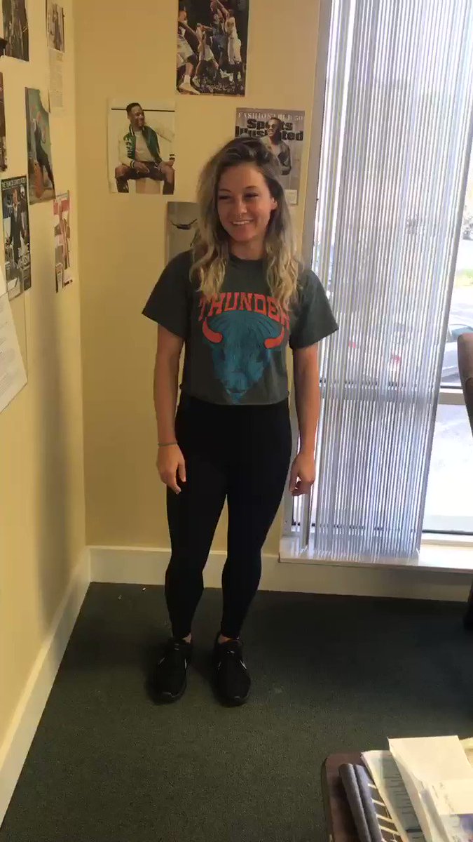 Bummed about that L last night, but not so bummed I couldn't whip out a few push-ups for my @okcthunder. Made sure @brendasnwfdn got my @russwest44 wall in the background this time 😉 #FitWeekChallenge #NBAFit #ThunderUp