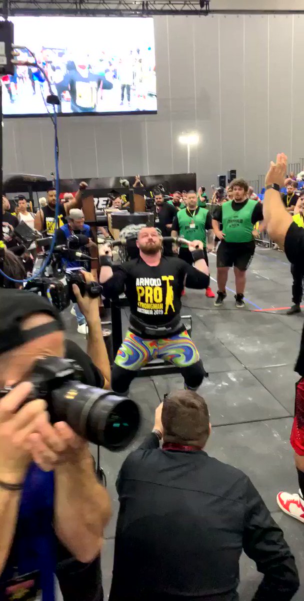 This is why I love the @ArnoldSports Strongman. 13 reps of 352 pounds.
