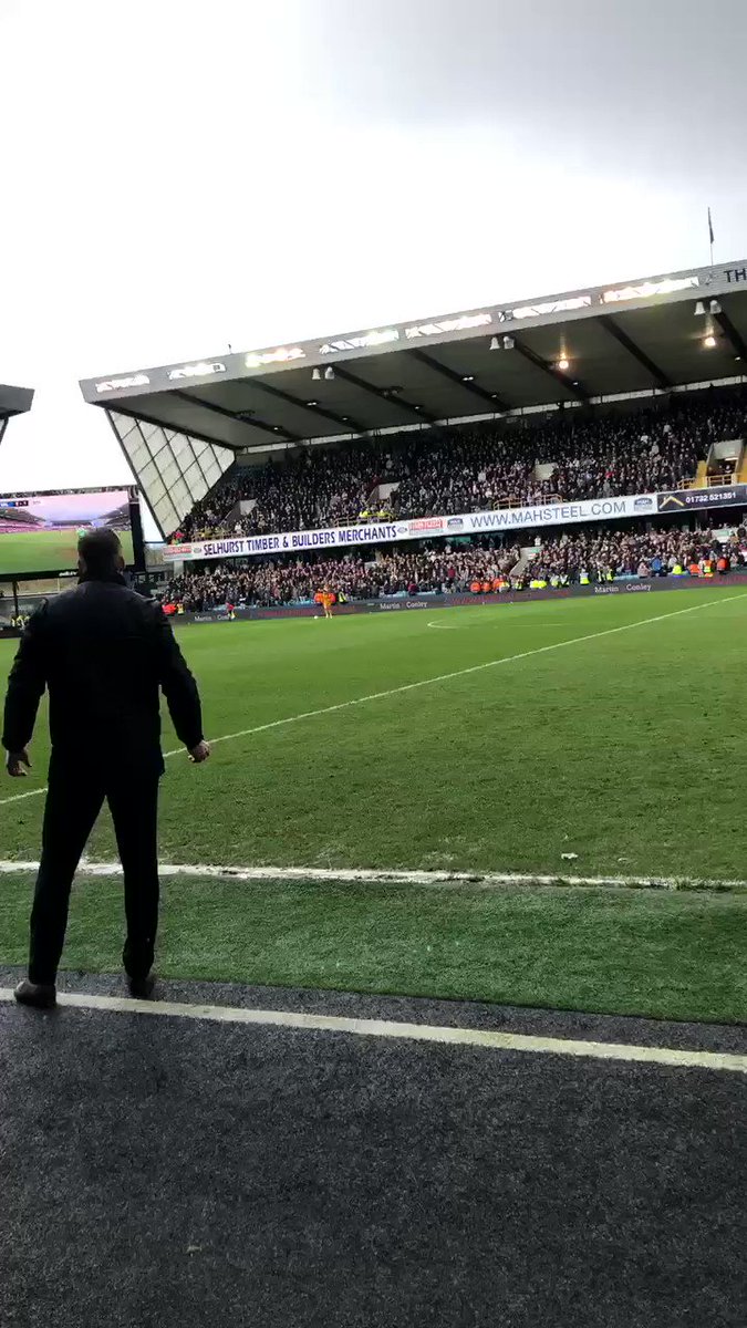 Our view of the March goal for Brighton that led to Extra Time! We were pitchside ready for post-match interviews with Millwall. To penalties we go!! @BBCSport @EmiratesFACup #FACup