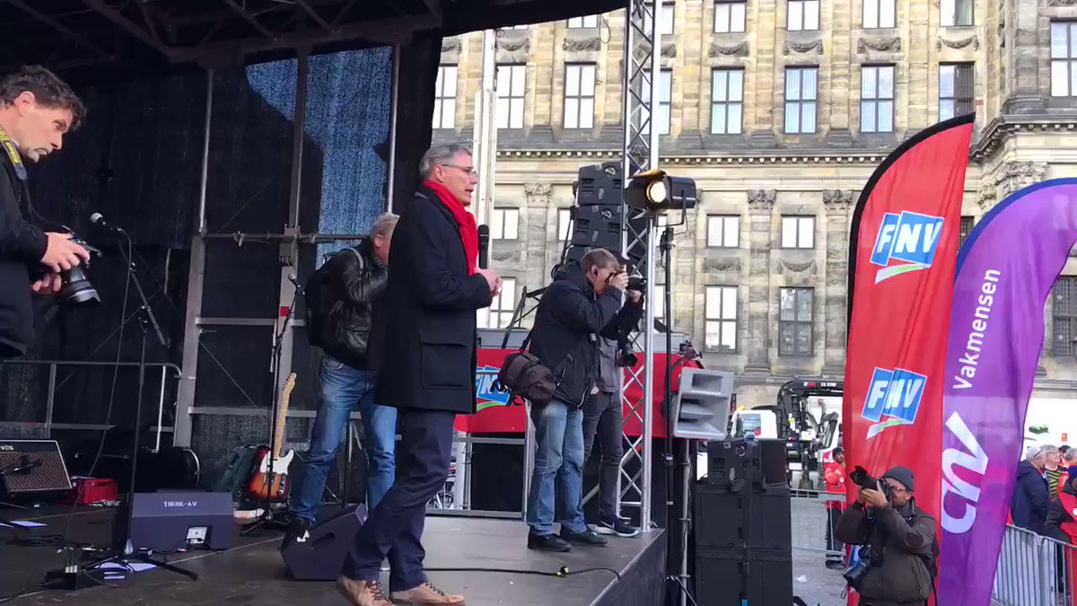 Actie op de Dam met @HanBusker #goedpensioen #FNV