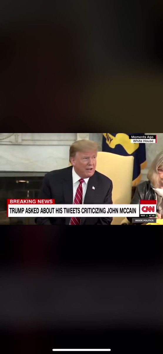 Trump Today: “I was never a fan of John McCain and I never will be.”
You undignified loser! 🙄