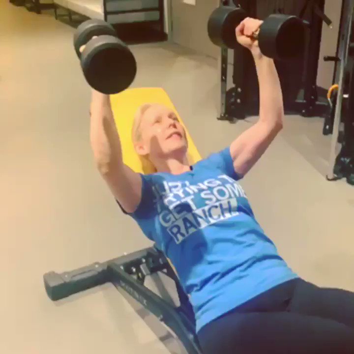 Good to be back in Iowa. Do you like my new workout shirt?