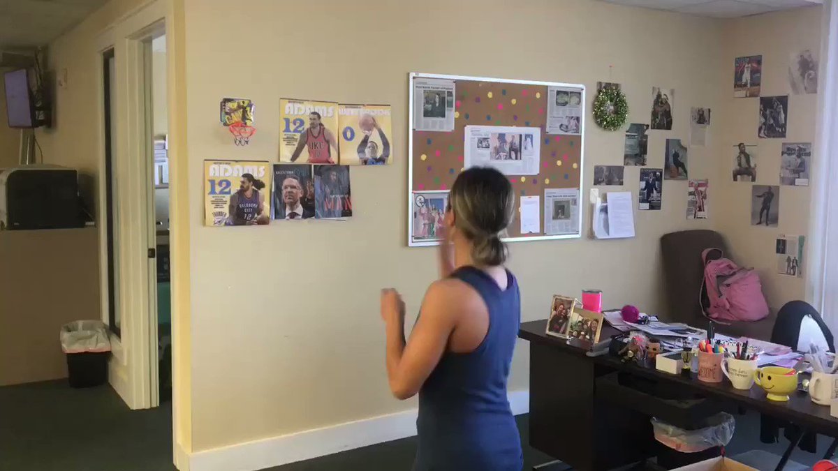 My stab at trick shots for Day 7 of the @okcthunder #FitWeekChallenge. #NBAFit #ThunderUp #NBA
"My life's a walking triple double." - @UnderDogCentral
Special thanks to @DestinLogSheri + @SethSnwfdn
