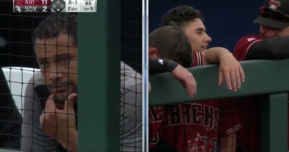 Pretty cool father/son moment here. Alek Thomas hits a HR vs Lucas Giolito and the White Sox. Alek's dad is the White Sox strength and conditioning director