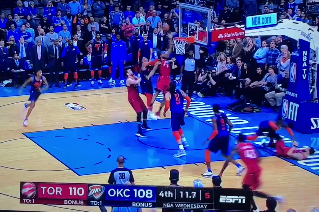 Westbrook goes coast to coast to tie it up. CLUTCH.