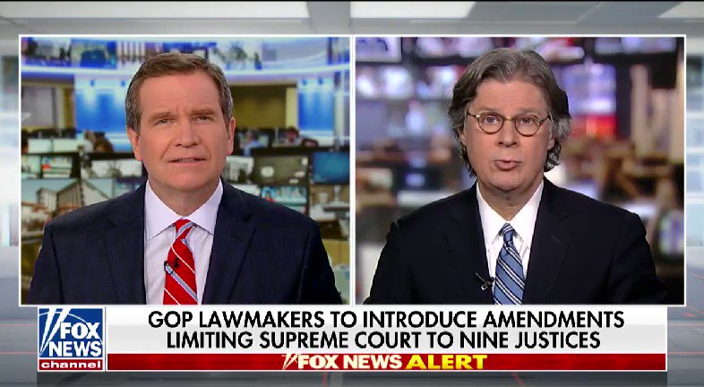 WATCH: @JonScottFNC spoke with @ByronYork about some GOP lawmakers set to introduce amendments limiting the Supreme Court to nine justices #nine2noon
