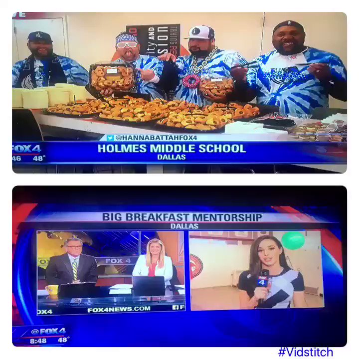We are live in Oak Cliff at the O.W. Holmes Big Breakfast mentorship! Giving back Mavs style!! Hi @HannaBattahFox4 #MavsCare #Fox4 #GoodDay #Community #MFFL #Maniaacs #ABillionSmiles