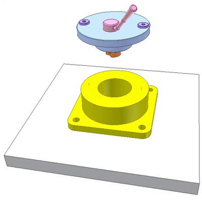 Clamping a Drill Bushing Disk