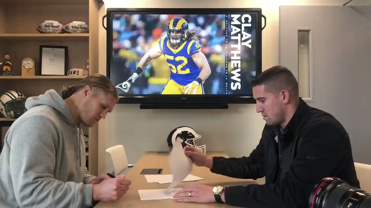 🖊 to 📄!
@ClayMatthews52 is officially a Ram!