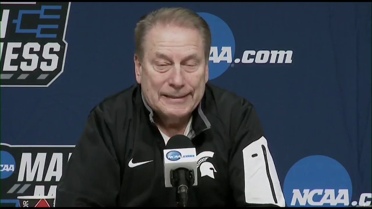 Tom Izzo spoke for over two minutes at the podium, regarding the reactions to his exchange with Aaron Henry:
"To me, it was ridiculous the way it blew up."