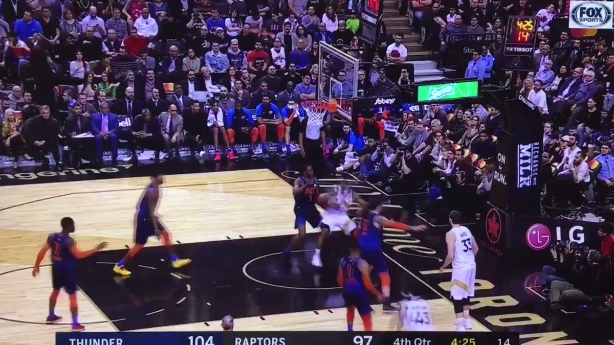 Adams literally swatted that shot into a fast break