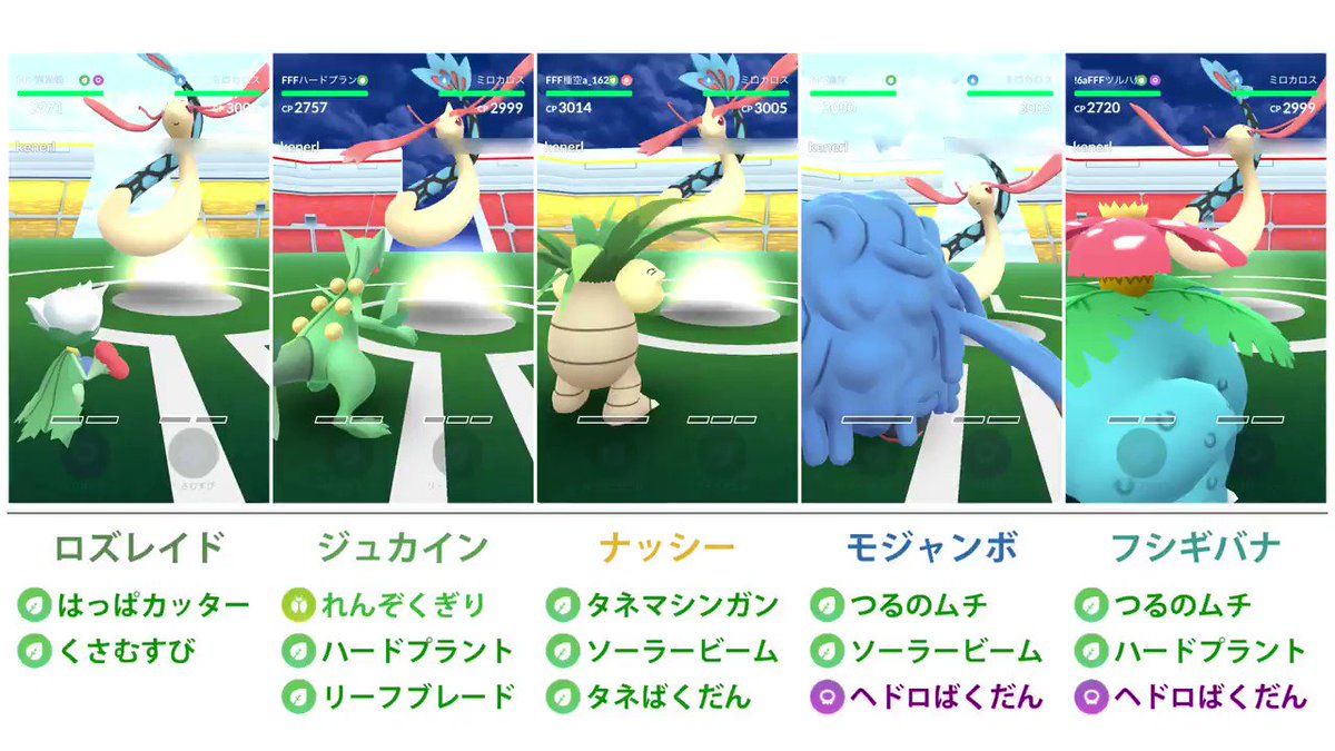 キモリディお疲れさま ハードプラントジュカイン強すぎwww ジム戦のレギュラー入れ替えました ポケモンgo 要望go