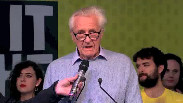 #PeoplesVoteMarch Incredible must watch speech today by Michael Heseltine who energised and galvanized the huge pro-European crowd as he extolled the benefits and achievements of the greatest peace project the world has ever seen - Full speech here - https://youtu.be/Y8oWrF2CXF8