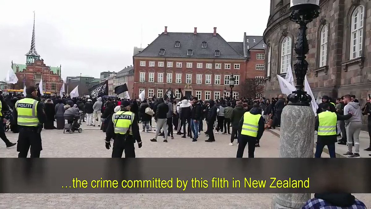 Islamist Terrorist group Hizb ut Tahrir gather in Denmark to show strength and intimidate the public. They blame the NZ attack on Christianity. I have one question: Why doesn’t this group exist in Poland 🇵🇱? Because Polish people have brains AND bravery.