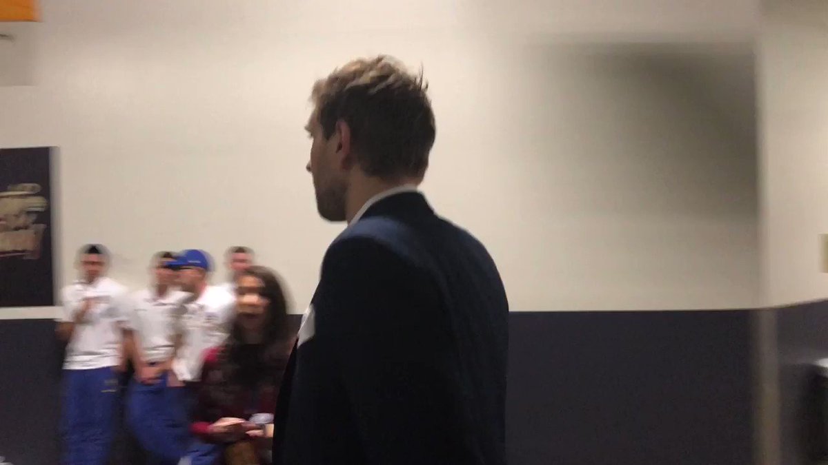 Dirk’s final walk past his famous hole in the Oracle wall: