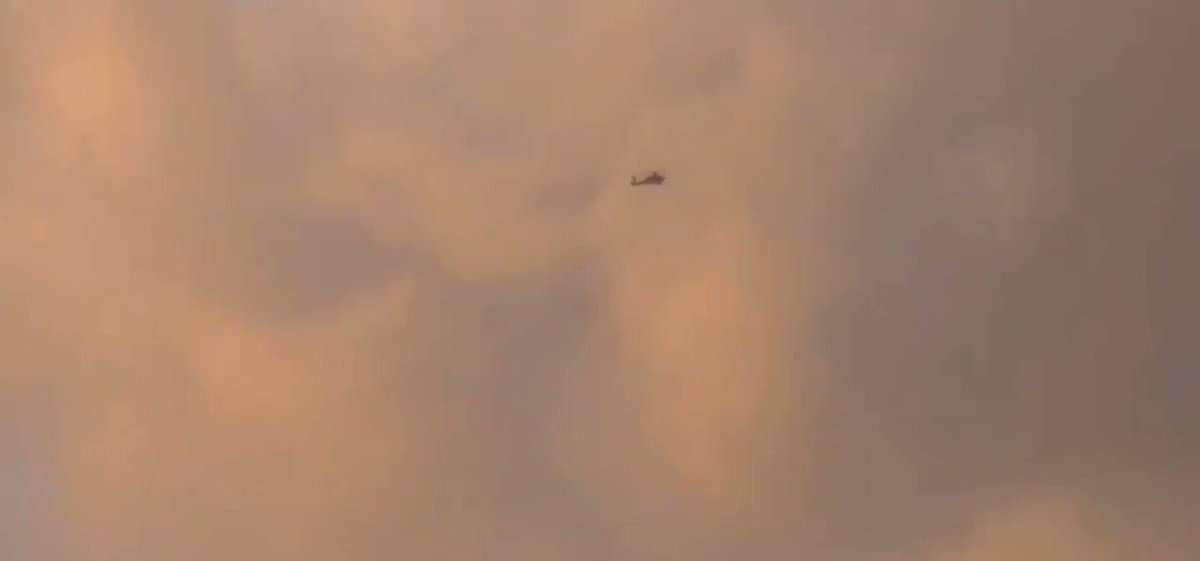 #IDF Apache attack helicopter attacking a target in the #Gaza Strip. #Israel